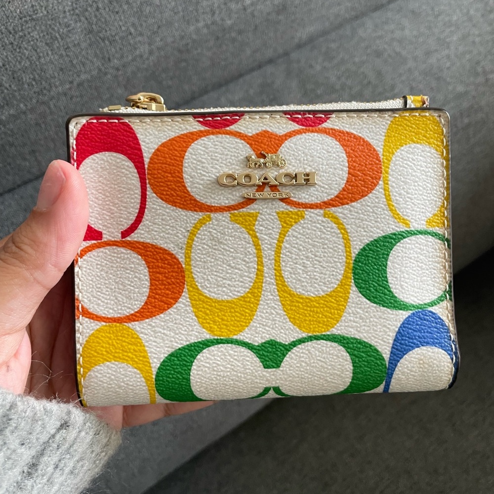 Coach Pride Collection Mini Wallet with zipper
